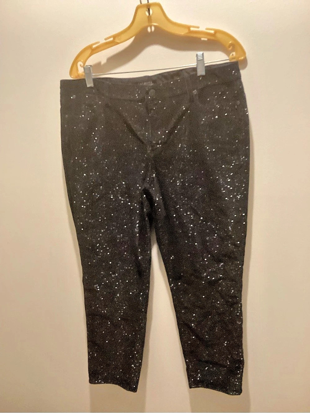 Talbots Slim Ankle Jeans - Silver Foil Silver Foil Pants Black Waist 14P